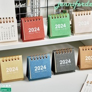 JENNIFERDZ 2024 Calendar, Standing Flip Calendar Agenda Organizer Desktop Calendar, Schedule Planner Yearly Agenda Daily Schedule Mini Desk Calendar School Office Supply