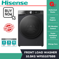 HISENSE (NEW SERIES 5s) 10.5KG FRONT LOAD WASHING MACHINE WF-5S1075BB - HISENSE WARRANTY MALAYSIAHISENSE (NEW SERIES 5s) 10.5KG FRONT LOAD WASHING MACHINE WF-5S1075BB - HISENSE WARRANTY MALAYSIA