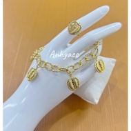 Dubai ring chain bracelet Set