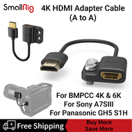 SmallRig สายอะแดปเตอร์ HDMI แบบบางเฉียบ4K ขนาดเล็กพอร์ตรับสัญญาณภาพคุณภาพสูงแบบตัวเมียชนิด A ไปยัง Micro HDMI (D To A) / Mini HDMI (C To A) / HDMI (A ถึง A) สำหรับ Sony Canon Nikon Fujifilm Panasonic BMPCC 3019 / 3020 / 3021