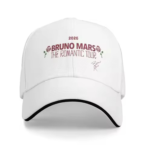 Women Men The Romantic Tour Bruno Mars 2026 Outdoor Hat Sun Baseball Caps Casual Baseball Cap Sports