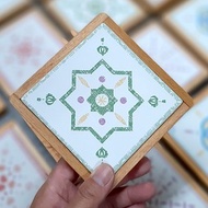 花磚吸水杯墊 // 大地綠 // 安心出貨SOP