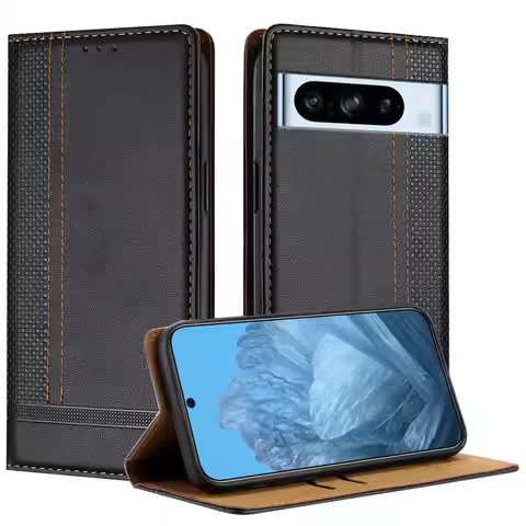 Business Leather Phone Case for Google Pixel 10 9 8 7 6 9 Pro XL 9 Pro 9A 8A 7A 6A Luxury Magnetic F