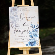 Welcome Board Wedding Kahwin Full Color, Wedding Signage, Welcome Board Full Color Fabric Volume 5