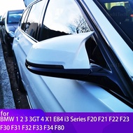 2x M style Rearview Mirror Cover Cap White Black for BMW 1 2 3 3GT 4 X1 E84 M2 i3 Series F20 F21 F22