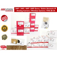 HIKVISION Stock Clearance - 2MP / 3MP / 4MP / 6MP Dome / Bullet Network IP Camera / Analog Camera / 