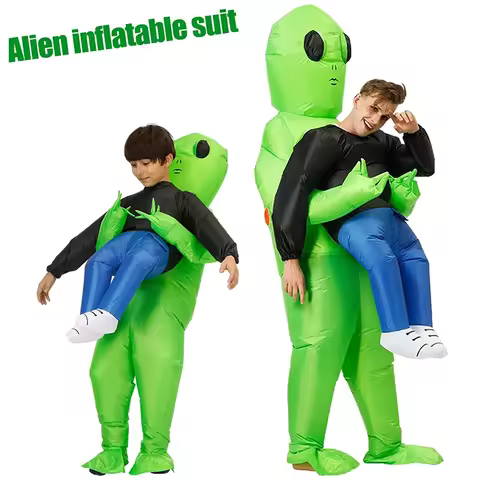 Alien Inflatable Suit Alien Costume Monster Inflatable Costume Scary Green Alien Cosplay Costume for