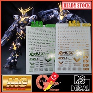 [R3] Water Decal MG 6639S Banshee Unicorn Norn 02 MG Final Battle Bronze Shiny Gold Green RX-0[N] Un