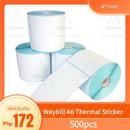 NTmart A6 waybill Blue blBlacing thermal sticker 500 pcs /roll 100x150mm