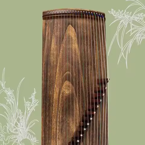 Portable Flat 21 String Mini Guzheng Wooden Professional Practice for Children's Kalimba Chinese Tra