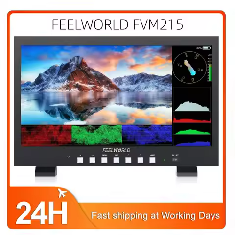 FEELWORLD FVM215 21.5 Inch Broadcast Monitor, 1000nit IPS 1920×1080 3G-SDI 4K HDMI HDR 3D LUT Studio