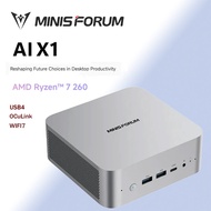 คอมพิวเตอร์ขนาดเล็ก mini PC Minisforum AI X1 AMD Ryzen™ AI 7 260 (8C/16T) 38 TOPS Innovation OCuLink