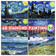 HL AB Bor DIY Lukisan Berlian 5D Van Gogh Malam Glow Alat Jahit