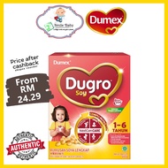 From RM24.29 after cashback* Dumex Dugro Soy (1-6yrs) 400g Susu soya Exp:08/2025