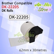Label Film Tape DK22205 (Black On White)QL550/QL570/QL700/QL720/QL800/QL820NWB/22205 #DK 22205 DK-22