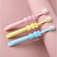LB Children's Toothbrush Cotton Mini Soft Toothbrush Kids Baby Toothbrush Soft Bristles Round Brush 