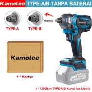 [Dapat Membuka Ban Truk] Kamolee Tool DTW500 1200N.m Torsi Tinggi Dampak Kunci Pas Listrik 1/2 Inci&
