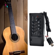 Guitar Equalizer 4-band Great Pick up Range High Sensitivity Acoustic Guitar Preamp Amplifier Tuner for Improvement