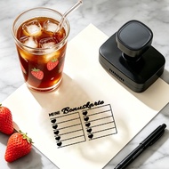 German Loyalty Card Stamp with Heart Design, Reusable Photographic Stamp for Cafes, Bakeries, Small 