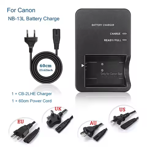 CB-2LH Battery Charger For Canon NB-13L G7X G7XII G7XIII G9X G9XII G5X G5XII SX620HS SX720HS SX730HS