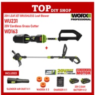 WORX Blower Cordless WU231 20V LeafJet Leaf Blower Battery Air Blower Brushless Motor ( Replacement