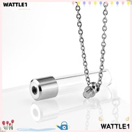 WTTLE Wishing Bottle, Fillable Transparent Glass Glass Bottle Necklace, Keepsake with Chain DIY Memo
