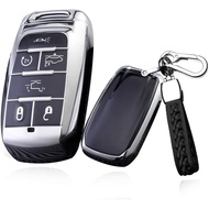 SANRILY Soft TPU 6 Button Key Fob Cover for Dodge Ram 1500 2019-2022 Full Protection Keyless FSmart 