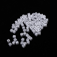 [mojotorw7] 100pcs 5mm Six Sided D6 Dice Dies for Table Games  RPG Gaming Gift Collection