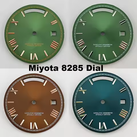 31mm Miyota8285 dial Roman green rose gold suitable for Miyota8285 movement watch dial 8285 pointer 