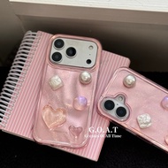 G.O.A.TPink gemstone geometry casing Compatible for iPhone 17 pro max iPhone 17 16 15 14 pro max Ant