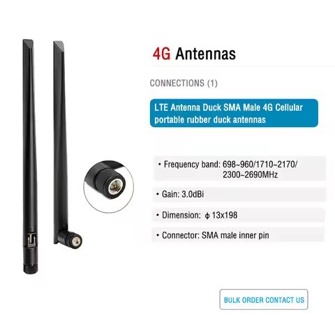 LTE Antenna Duck SMA Male 4G Cellular Portable Rubber Duck Antennas