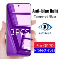 3PCS Anti Blue Light Tempered Glass For OPPO Reno 15 Pro 14 14F 13 13F 12F 11F 8T 8Z 8 7 5 6 6Z 7Z 3