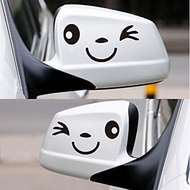 Cute Smile Car Sticker Rearview Mirror Sticker Car Styling Cartoon Smiling Eye Face Sticker Decal Fo