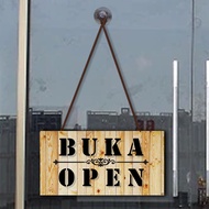 Open Close Sign, mdf wood Open and Close writing Open Close Sign Board