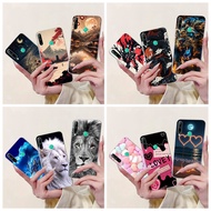 Soft Casing For Huawei Y7p Cover ART-L28 ART-L29 Case Cool  Cartoon Dragon Lion Cat Silicone Bumper 
