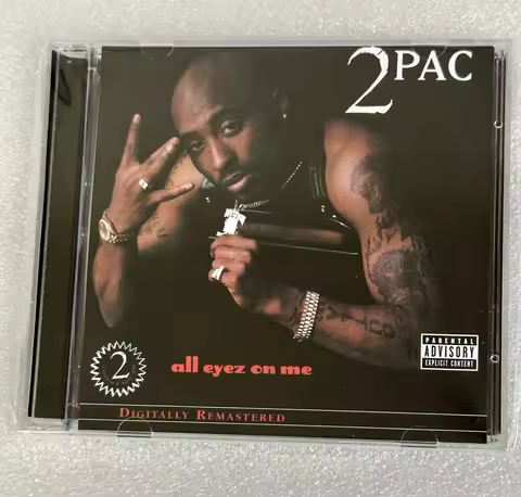 Rap 2pac Tupac Amaru Shakur Music CD All Eyez on Me Album 2pcs Music Record Cosplay Walkman Car Soun