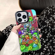 Mesuca | P-Plant-t VS Zombie-e Phone Case For IPhone 17 16 15 Pro Max Plus 14 13 12 11 Black White S