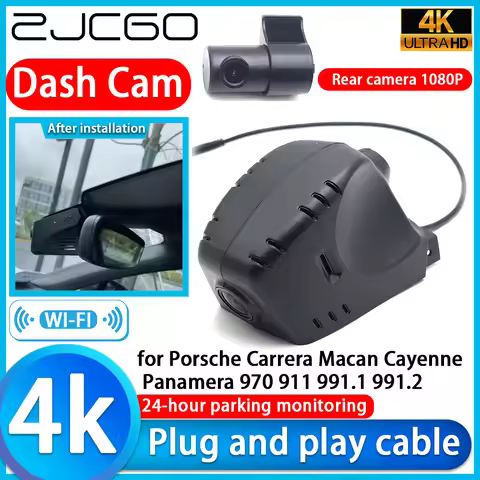 ZJCGO for Porsche Carrera Macan Cayenne Panamera 970 911 991.1 991.2 4K DVR Dash Cam Camera Sony Len