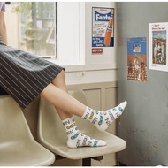 Korean Socks - Smiley GGN Statement Socks - Iconic Socks Stokin Perempuan Socks Women Cute Socks
