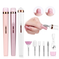 Electric Nail Polish Drill Machine With Light Portable Mini Electric Manicure Art Pen Tools For Gel 