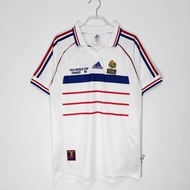 ASPORT RETRO FRANCE AWAY 1998 FRANCE AWAY WHITE 98 JERSEY RETRO VINTAGE