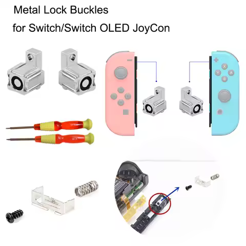 Metal Lock Buckles Latches for Switch OLED /Switch Joycon Replacement Latches Left and Right Joycon 