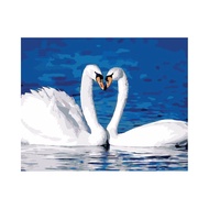 Be BJ2 Animal 40x50cm diy oil painting paint by number diy new two swan diy digital oil painting fra