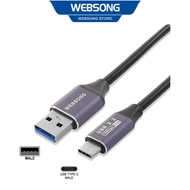 USB Type C Male to USB 3.0 3.1 3.2 Male Cable 50CM 30CM 1M 5M Aluminum WEBSONG2M