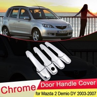 for Mazda 2 Demio DY Mazda2 2003 2004 2005 2006 2007 Luxuriou Chrome Door Handle Cover Trim Catch Ca
