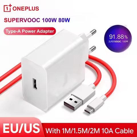Original Oneplus 100W 80W Supervooc Charger USB Adapter Phone Charger for OnePlus 15R 13R 13 12R 12