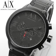 【蠔錶配件】Armani Exchange AX 手錶 AX1277 三眼 計時 不鏽鋼消光黑/免運費