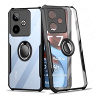 For Realme GT 7 Acrylic Ring Holder Stand Back Cover Realme GT7 Pro GT7 GT7T GT7Pro Transparent Brac