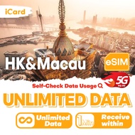 iCard eSIM_HK & Macau 7-30 Days Unlimited Data |No Registration Required|