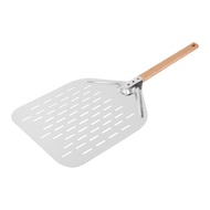 Hollow Pizza Peel Long Handle Pizza Shovel Large Surface Stainless Steel 12-inch Pizza Paddle with W